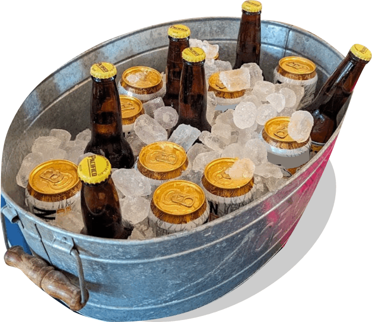 Bucket of ice cold beers